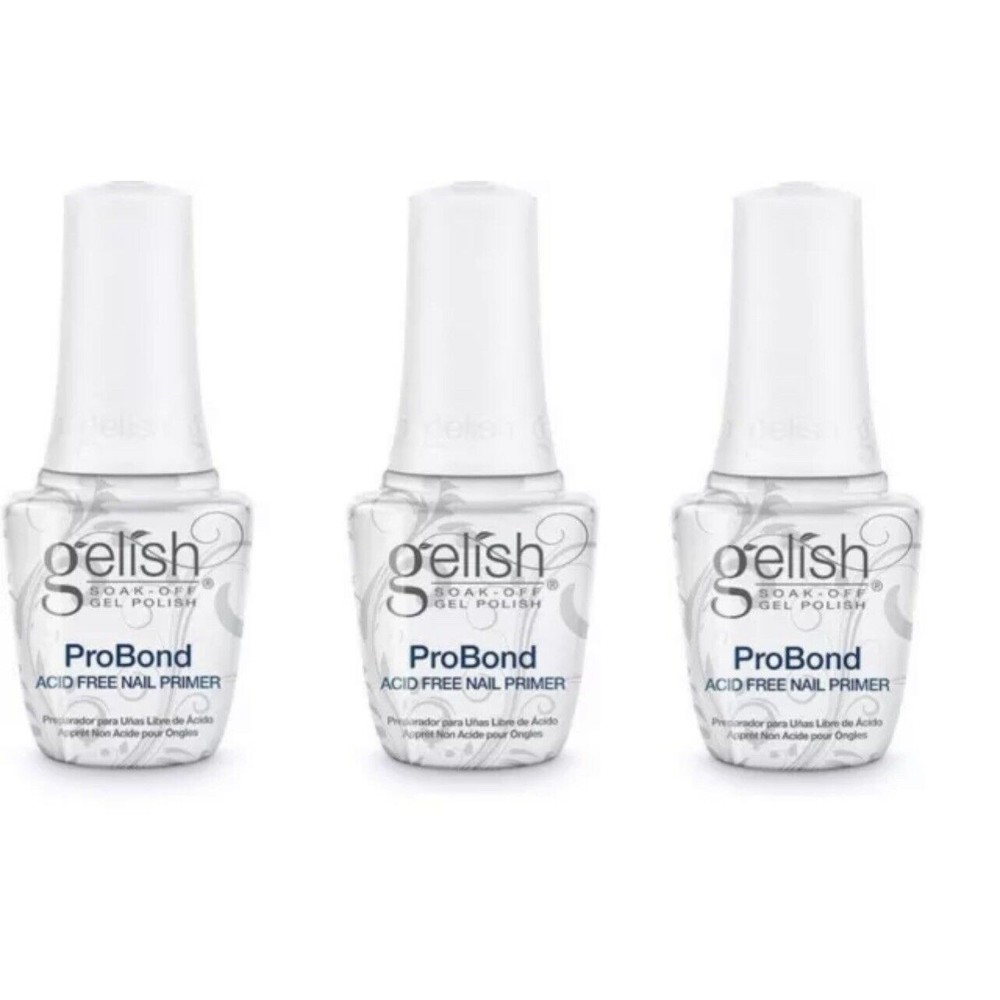 NEW 3 PCs Harmony Gelish Soak-Off Pro BOND STRONGER (Nail Prep) 0.5oz/15ml